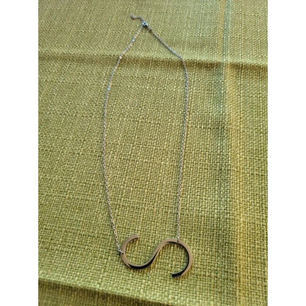 Silver Inverted "S" Necklace